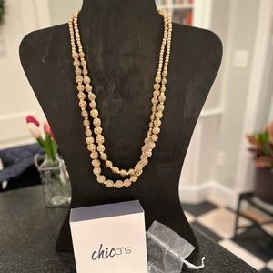 NWT Chicos Long Beaded Necklace